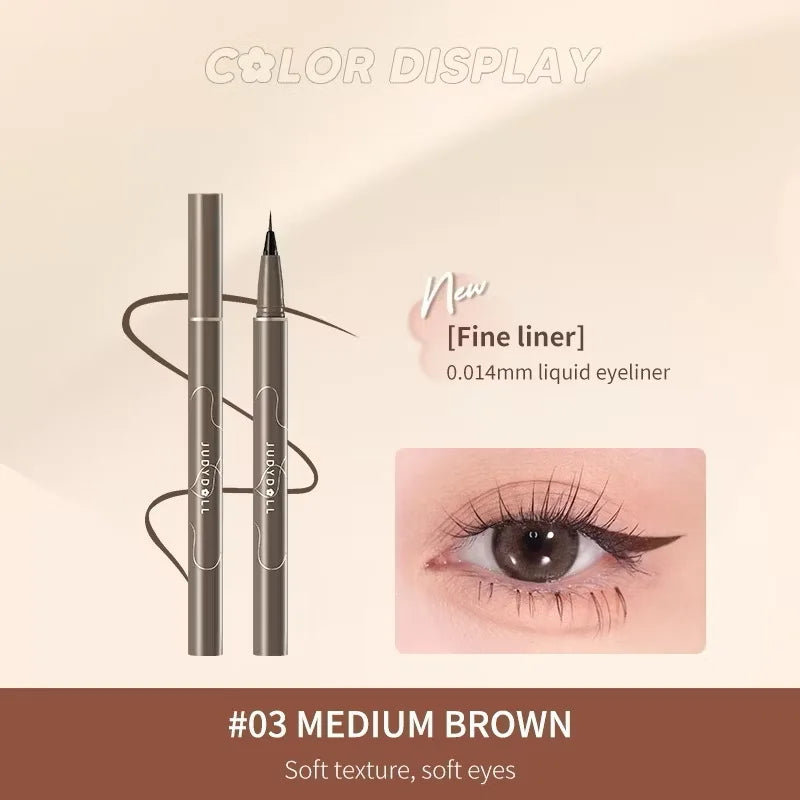 Judydoll Liquid Eyeliner, Ultra Fine Liquid Eyeliner Waterproof with Smooth Strong Fibres, Smudge-proof, Longwearing, Smooth