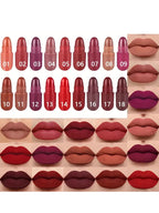18-Piece Mini Lipstick Set, Matte + Lip Gloss Combination, Capsule Lipstick, Lip Plumping, Waterproof Lip Liner, Long-Lasting and Non-Fading, Portable Travel Style