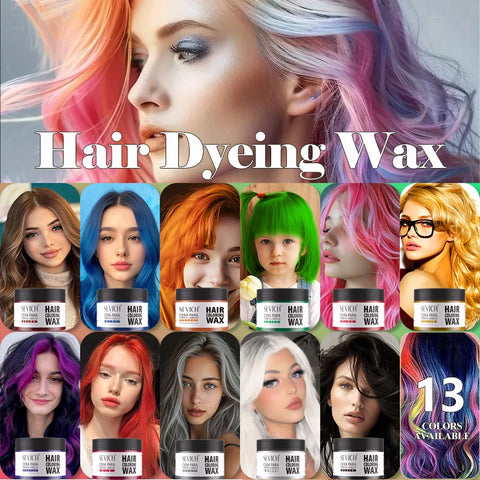 Hair Colour Wax Temporary  Hair Color Wax Easy To Wash DIY Hairs Dyed Mud Long Lasting Paint Coloring Cream Colored Hair Dye