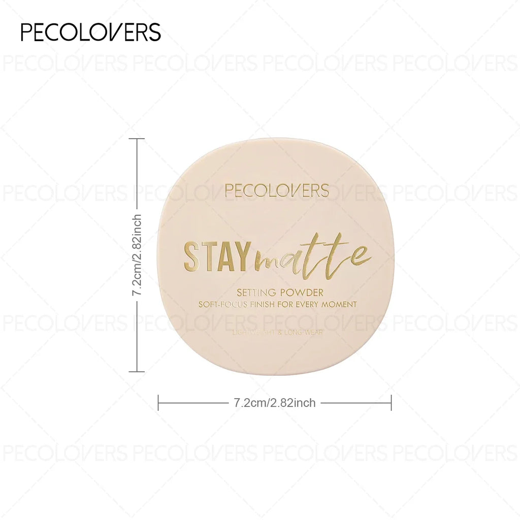 1PC  Waterproof Pressed Powder Foundation,Matte Finish, Full Coverage, Non-Sticky, for All Skin Types, Light to Medium Tone