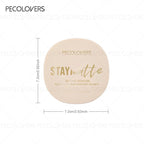 1PC  Waterproof Pressed Powder Foundation,Matte Finish, Full Coverage, Non-Sticky, for All Skin Types, Light to Medium Tone