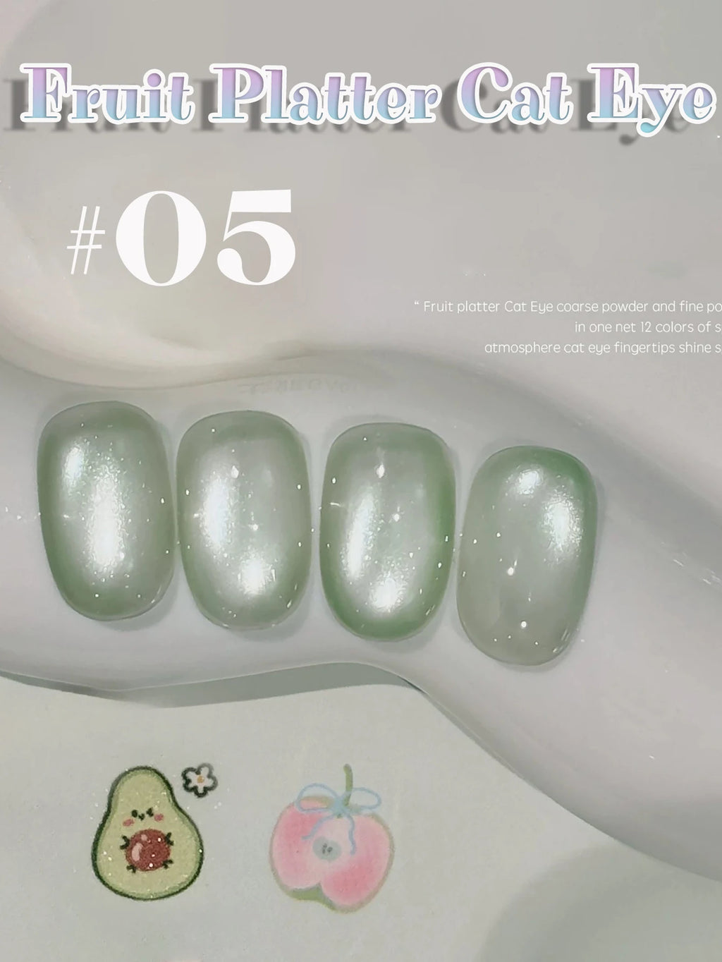 MIANEL 12ML 1-12pcs Jiannan Bistro Cat Eye Gel Nail Polish Blue Nails White Nails Pink Nails Nail Art Use Nail Supplies