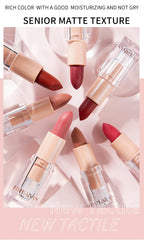 HANDAIYAN Matte Nude Lipstick Velvet Finish Long Lasting Waterproof Korean Beauty Cosmetic Makeup Gift for Women
