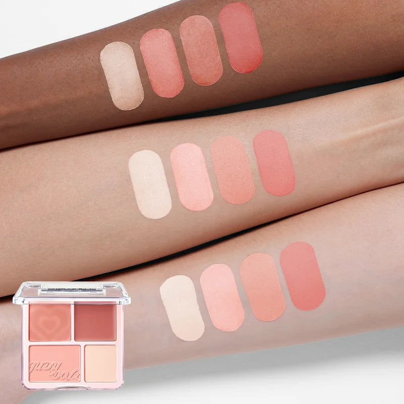 Judydoll 2-in-1 Blush & Highlighter Palette-Blush Cream, Radiant Matte Highlighter, Versatile Palette, Gift for Friend, Date