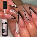 LILYCUTE 5ml Super Bright Silver Metallic Painting Liner Gel Nail Polish Drawing Stripe Graffiti Mirror Pull Line UV Gel Varnish