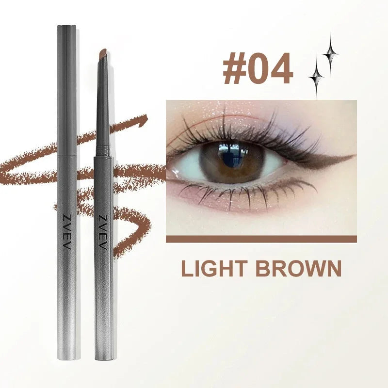 Silky Lasting Scythe Eye Liner Pencil Natural Matte Wine Red Lying Silkworm Eyeliner Pen Easy To Color for Beginners Eye Makeup