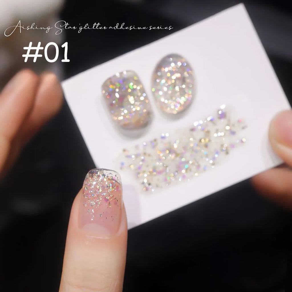 1-12pcs WS Carnival Party Broken Diamonds Nail Gel Polish Summer New Super Flash Quick Dry Long Lasting Nail Art Nail Supplies