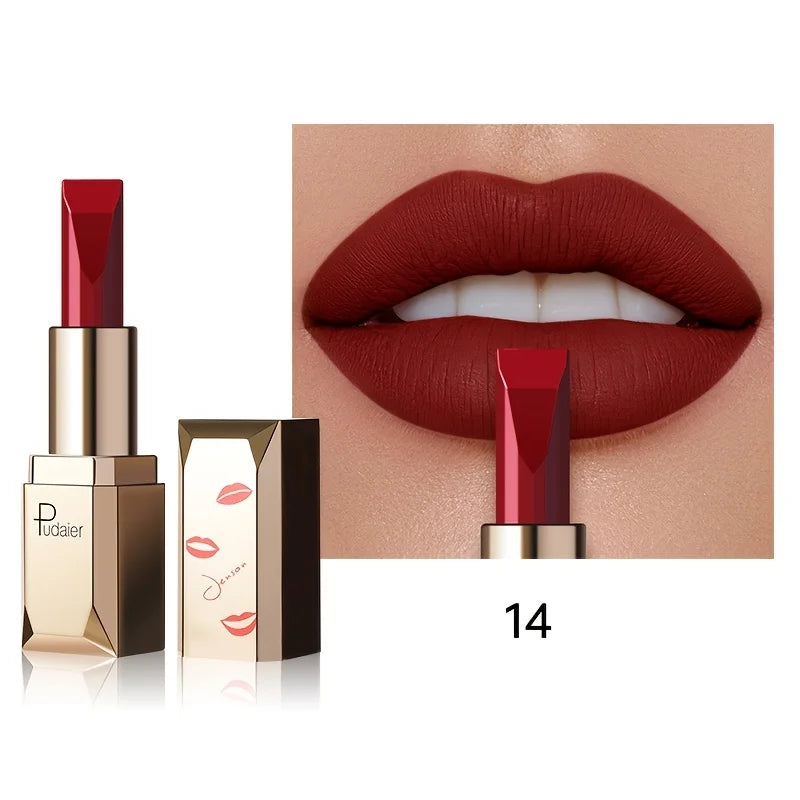 Matte silky velvet lipstick, durable, waterproof and sweat resistant, suitable for daily makeup, Valentine's Day to send female