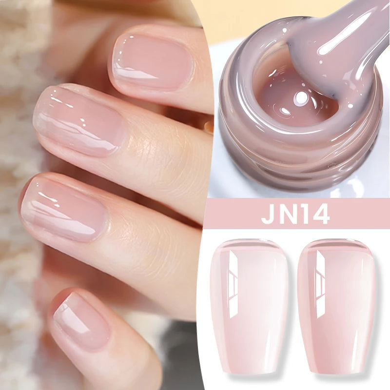 BORN PRETTY Milky White Jelly Nude Gel Nail Polish 10ml White Translucent Soak Off Gel Vernis Semi Permanent Need UV Light Cure