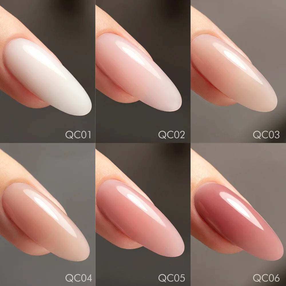 VENALISA 7.5ml Quick Construction Gel Semi Transparent Jelly Color Nail Gel Polish Strengthener Soak Off UV LED Nude Pink Gel