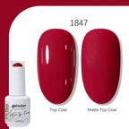 Arte Clavo Solid Color Gel Nail Polish 15ml Soak Off UV LED Gel Semi-Permanent Glitter Polish For Manicure Nail Art Salon Gel