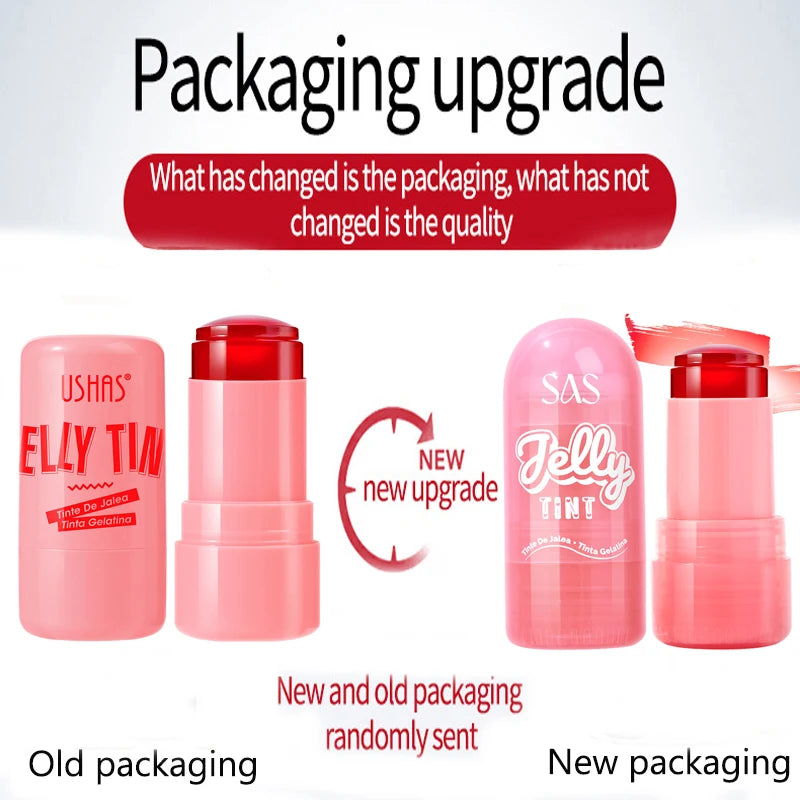 4 Colors Jelly Blush Stick Lip Balm Eyeshadow 3-in-1 Multi-Use Matte Blush Moisturize Brighten Lip Gloss