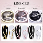 Gold Silver Metallic Liner Paint Gel Nail Polish Chrome Mirror Metal Effect Super Bright French UV LED Semi Permanent Nail Gel