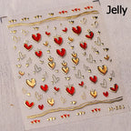 1PC 5D Korean Bronzing Nail Stickers Japanese Gold Silver Star Moon Luxury DIY Nail Art Decoration Decals Manicure Accessories