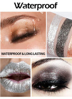 Fit Colors 3 Sections Smoky Eye Water Eyeshadow Diamond Liquid Pearl Shimmer Eye Shadow Liquid Lip Dye