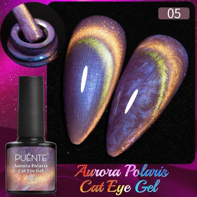 PUENTE 5ml Metallic Painting Liner Gel Polish Bright Mirror Effect Semi-Permanent UV Nail Varnish For Stunning French Nail Art