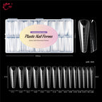 TP 75pcs/150pcs Stiletto Dual Form Nail Acrylic Quick Building Gel Mold Full Cover Extension Upper Mold False Nail Tips Top Form