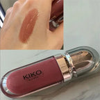 Kiko 3D Liquid Lip Glaze Transparent Lip Mirror Lipstick Nourishing Glossy Full Lips Not Fading Milk Tea Bean Paste Makeup