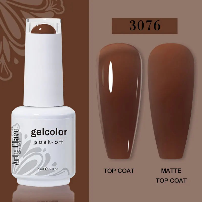 Arte Clavo Transparent Nude Pink Color Jelly Gel Nail Polish Semi Permanent 15ml Top Coat Soak Off UVLED Varnish Nail Art Design