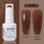 Arte Clavo Transparent Nude Pink Color Jelly Gel Nail Polish Semi Permanent 15ml Top Coat Soak Off UVLED Varnish Nail Art Design