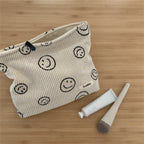 Corduroy Women Cosmetic Bag Large Capacity Makeup Storage Bag Travel Portable Organizer Zipper Wash Bag