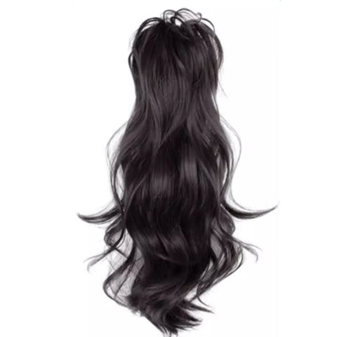 synthetic wig 40cm Princess Girls Fluffy Wavy High Ponytail Clip-on Wig Waterfall Curly Half Tied One-piece Women Hair Extension