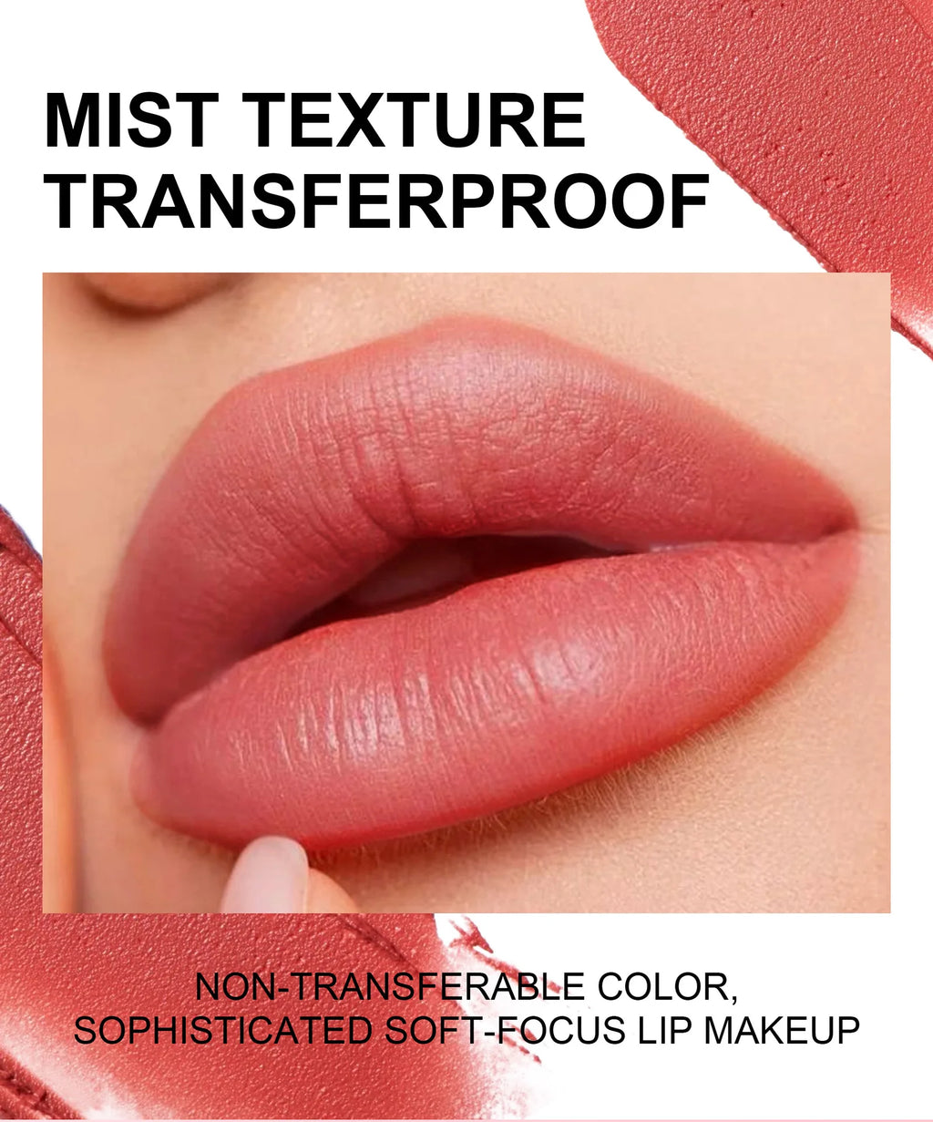Matte Velvet Lipstick Ice Cream Long Lasting Waterproof Nourishing Moisturizing Highly Pigmented Satin Lip Gloss Non Stick Cup