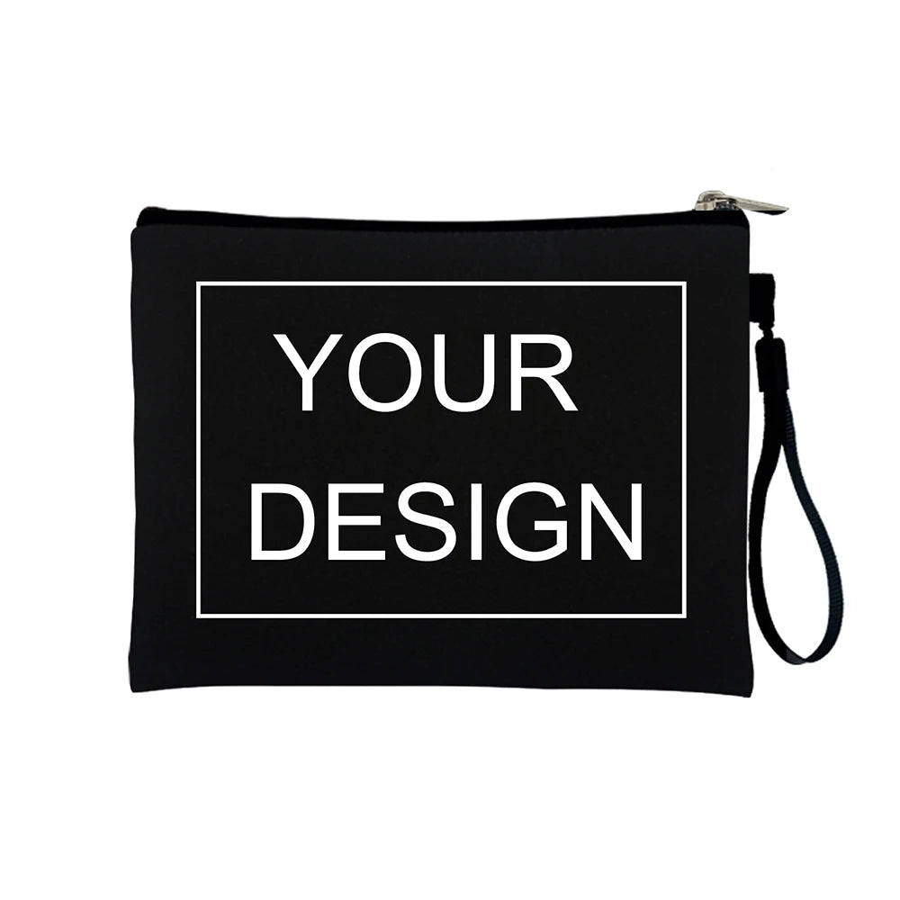 DIY Personalized Customized Photo/LOGO/Text/Picture Teacher/Birthday Gift Make up Bags Toilet Kit Cosmetic Bag Mini Makeup Pouch