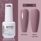 Arte Clavo Transparent Nude Pink Color Jelly Gel Nail Polish Semi Permanent 15ml Top Coat Soak Off UVLED Varnish Nail Art Design