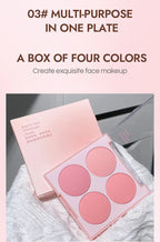 4 Colors Blush Powder Face Makeup Set Mixed Sweet Warm Colors Matte Cheek Powder Facial Beauty Cosmetic Makeup Blush
