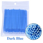 Brush Lash Extension 100Pcs Eyelash Cleaning Micro Cotton Swab Individual Eyelashes Microbrush Beauty Makeup Clean Remover Tools