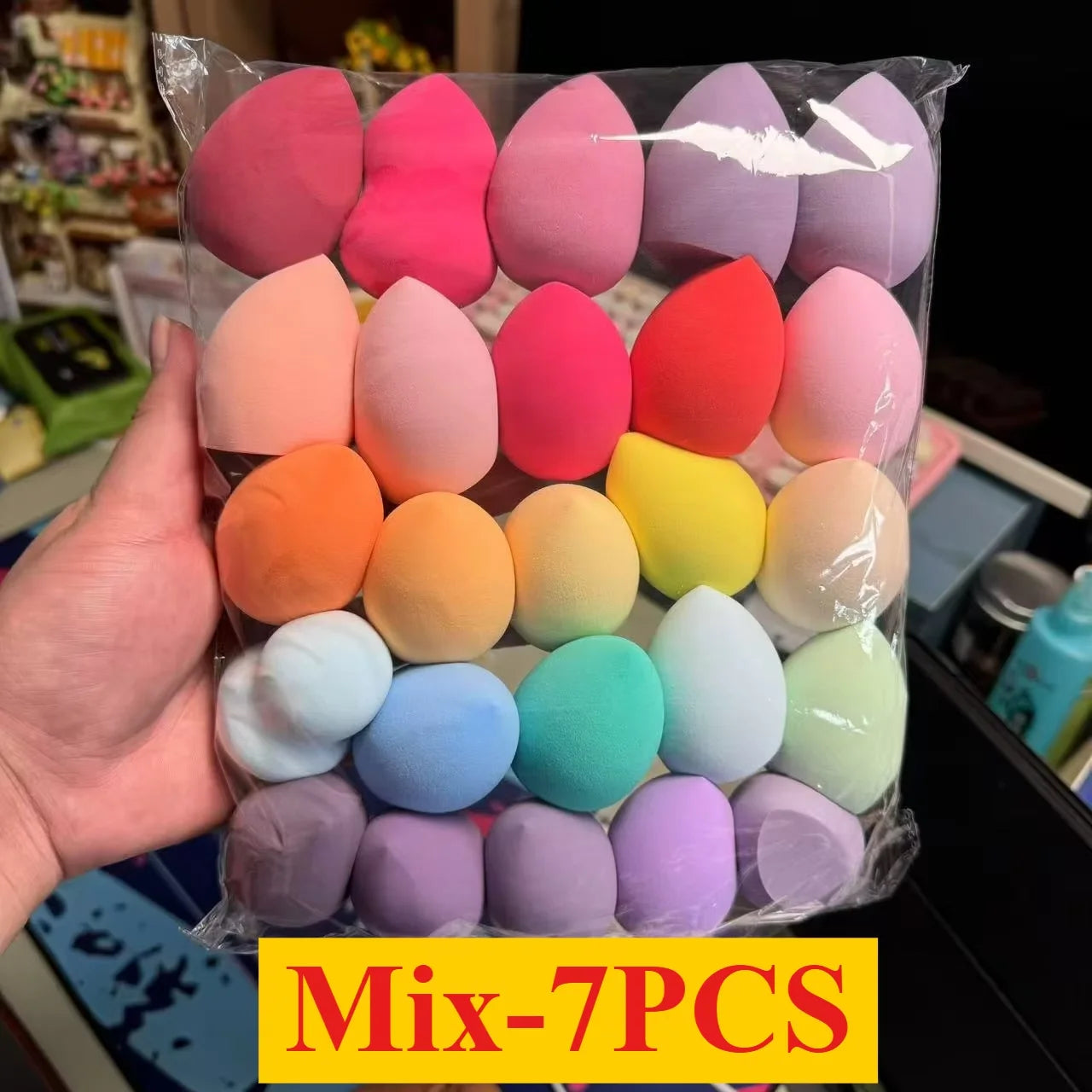 4/7/18piece makeup sponge set suitable for liquid BB cream powder application makeup egg dry wet dual-use powder puff girl