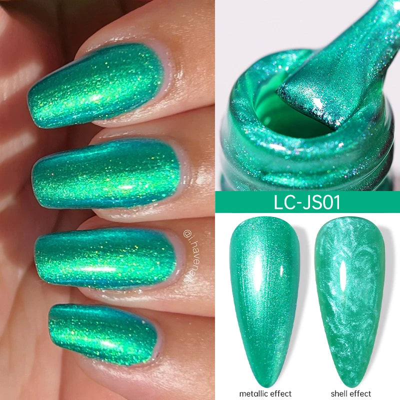 LILYCUTE 5ML Metallic Painting Liner Gel Nail Polish Super Bright Gold Silver Mirror Drawing Gel Semi Permanent Line French Nail