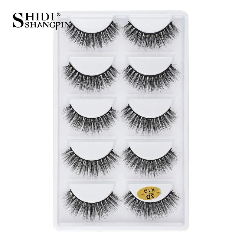 3/5 Pairs Hot Sale Natural Long 3D Mink Lashes Soft Short Faux Cils Handmade Fake Lashes Makeup Tool Eyelash Extension Maquiagem