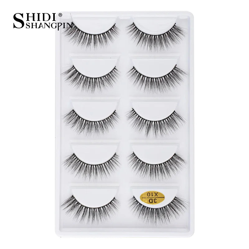 3/5 Pairs Hot Sale Natural Long 3D Mink Lashes Soft Short Faux Cils Handmade Fake Lashes Makeup Tool Eyelash Extension Maquiagem