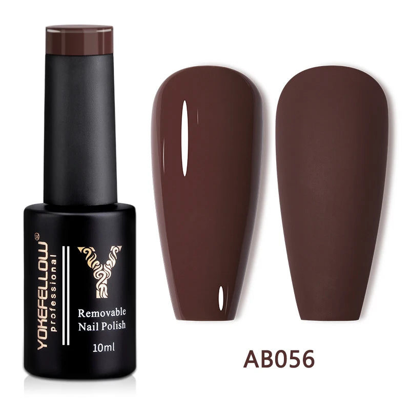 YOKEFELLOW 10ml Jelly Nude Gel Nail Polish High Quality Translucent Pink Nail Gel Varnish Soak Off UV Gel Polish Long Lasting