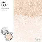 JOOCYEE Skin-melting Pressed Powder SILKY SOFT POWDER FOUNDATION Silver Bow Limited Edition Long-lasting Natural Makeup