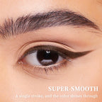 Double-Ended Gel Eyeliner Pen,(Pencil + Fine Angled Brush),Matte Finish & Shimmer,Long-Lasting,Quick-Drying, Waterproof