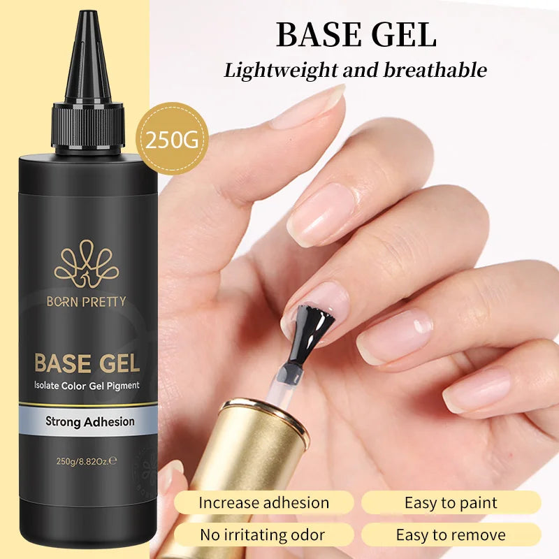 BORN PRETTY 250g Jelly Milky White Pink Translucent Nude Gel Polish Refilled Package Semi Permanent Soak Off UV Nail Art Varnish