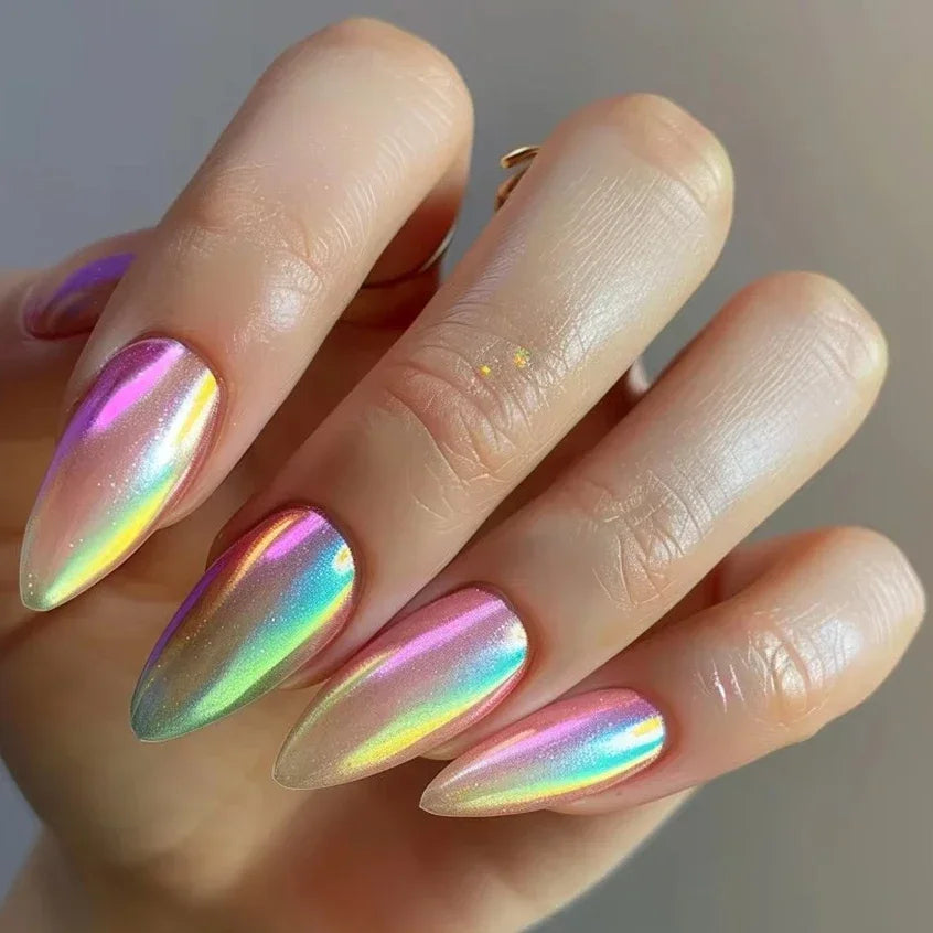 Exaggerate Punk Extra Long Pointed Fake Nails Art Dark Y2K Black Spider Centipede Rhinestone False Nail Press on Nails Manicure