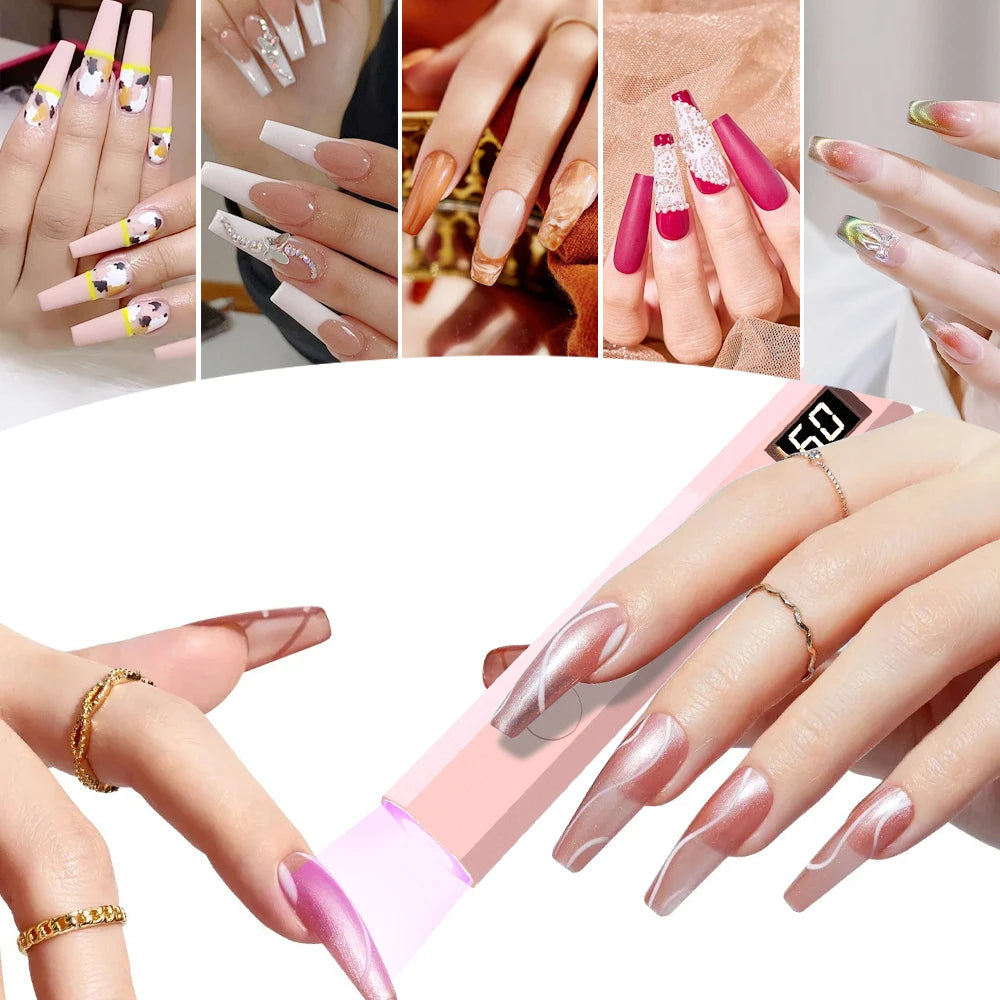 YIKOOLIN Convenient Handheld Nail Dryer Lamp UV/LED Nail Curing All Gel Polish Nail Art Tool Nail Art Convenient Nail Lamp