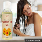 GZE Calendula Oil - Calendula Officinalis Flower Extract – Infused -Benefits for Skin, Nails, Hair, Face, Body- SHORT LIFE