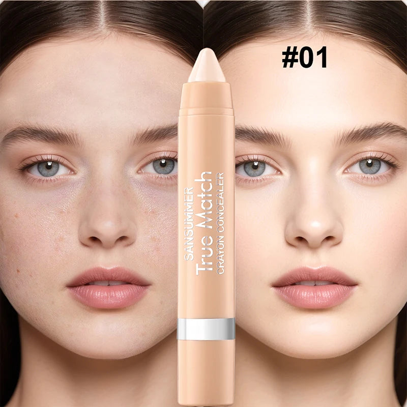 SANSUMMER LIGHT SENSE CRAYON CONCEALER Moisturizing eye concealer Covers wrinkles and dark circles Long-lasting waterproof