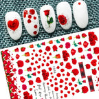 1pcs Sakura Flower 3D Nail Stickers White Cherry Blossom Nail Art Decals Spring Summer Adhesive Slider Decor Wedding Manicure