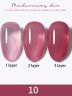 10ml 1-8pcs Milky White Quick Extension Gel Nail Polish Nude Construct Hard Semi Permanent Acrylic Extension Nail Art Varnish