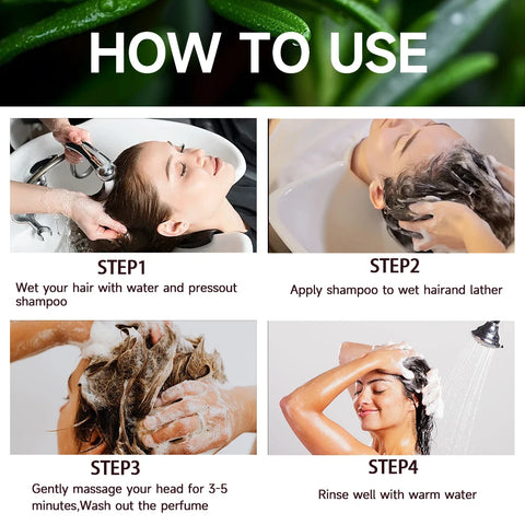 Shampoo Gently Clean Hair Biotin Rosemary Onion Shampoo Remove Dandruff Control Oil Reduce Hair Loss Stabilize Hair Roots Nouris