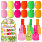 6-piece nail polish set, 15ml/bottle, suitable for all seasons, semi-permanent, easy to apply, DIY nail art designs, colorful na