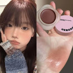 Monochrome Powder Blusher Cream Brightening Whitening Purple Lip and Cheek Dual-use Matte Natural Rouge Blush Tint Palette