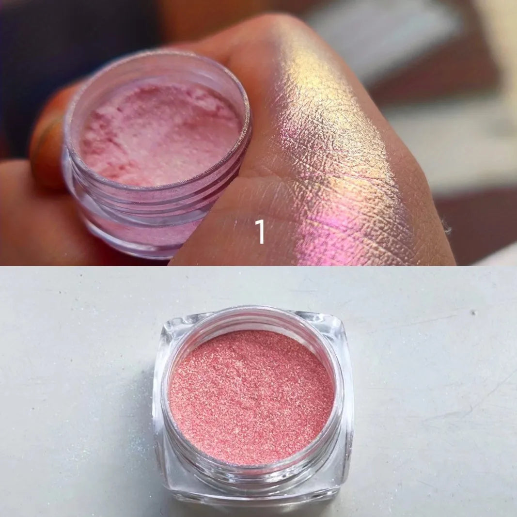 Chameleon Glitter Eyeshadow Pearly Shimmer For Brightening Contouring, Metallic Gradient Colors Easy Lazy Eye Makeup Festivals