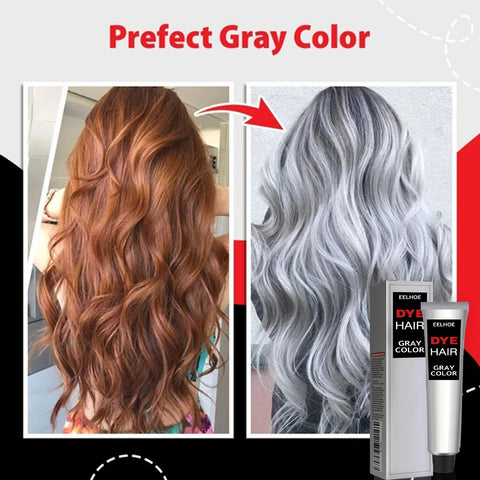 EELHOE Gray Hair Dye Cream Dye Shampoo Covering Primary Color Easy To Get Started Professional Hair Dye Cream For Women Men